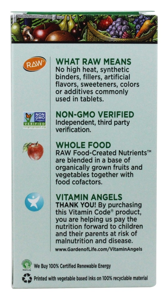 Família de Código de Vitamina Multi Fórmula - Cápsulas vegetarianas 120 Garden of Life - Imagem 3