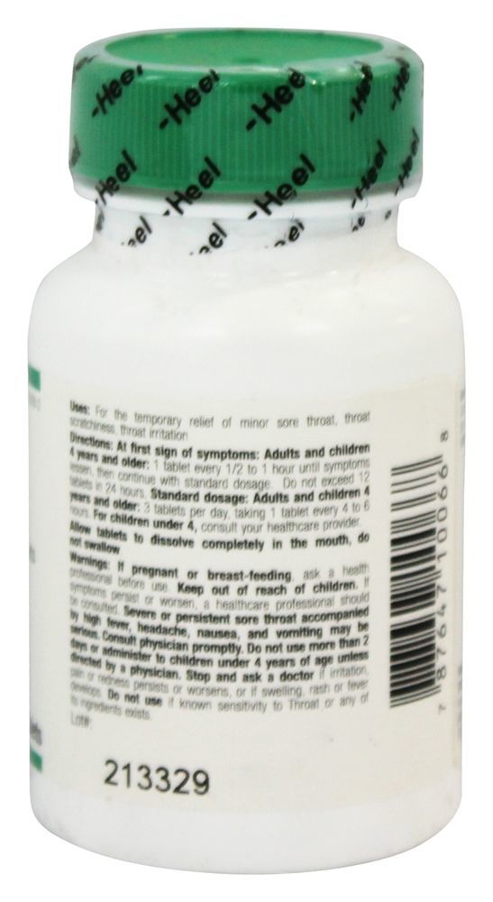 Medicação homeopática da garganta - 100 Tablets BHI/Heel - Imagem 3