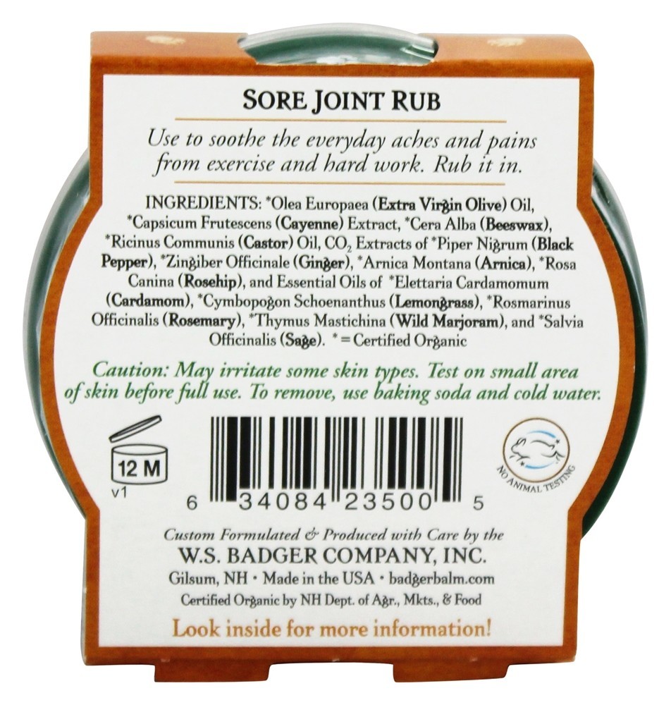 Ferida Articulação Esfregar Arnica Misturar - 2 oz. Badger - Imagem 2