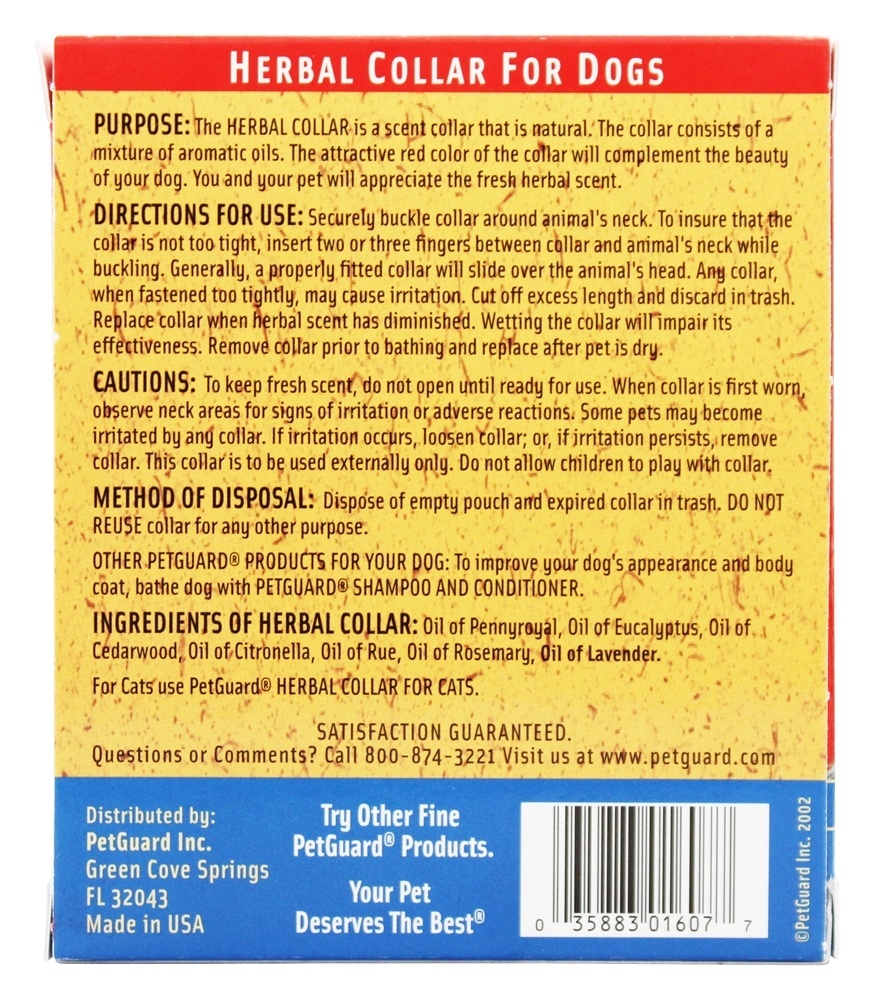 Colar de cão erval natural - 22 in. PetGuard - Imagem 2