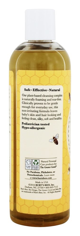 Bebê Abelha Xampu & Lavar Rasgar Livre Original - 12 fl. oz. Burt's Bees - Imagem 3