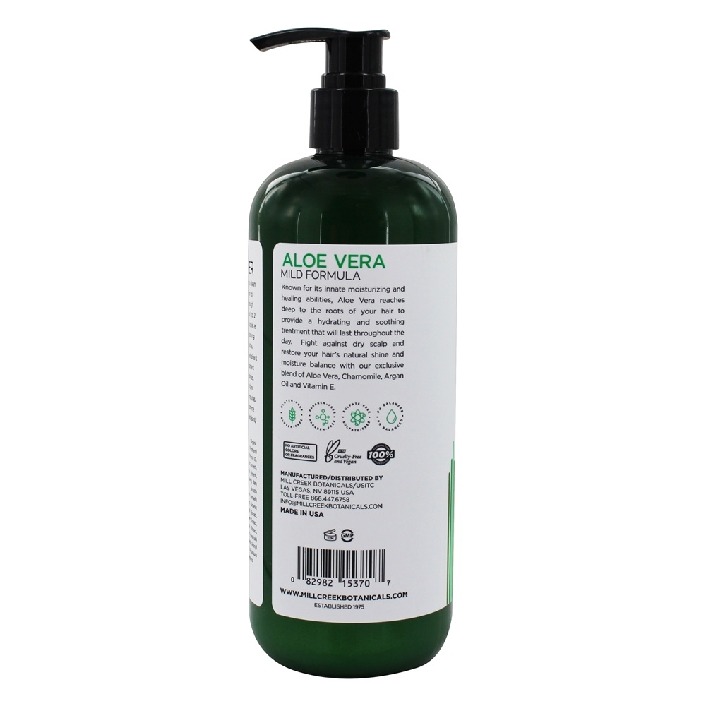 Condicionador de Fórmula Suave de Aloe Vera - 14 fl. oz. Mill Creek Botanicals - Imagem 3