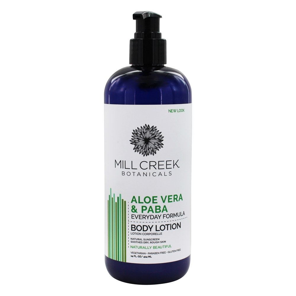 Loção Corporal de Fórmula Diária Aloe Vera & PABA - 14 fl. oz. Mill Creek Botanicals