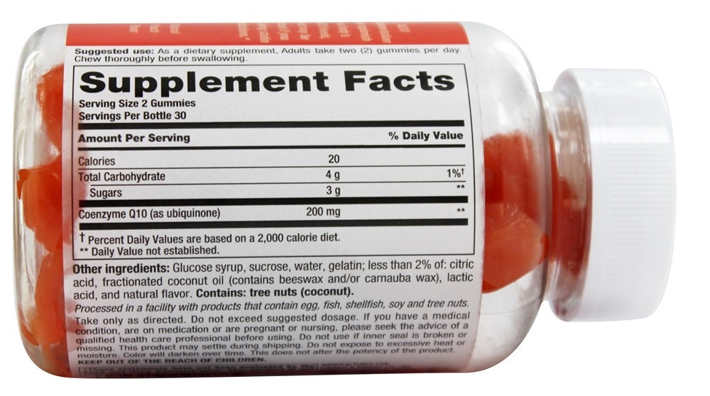 Coq10 Gomoso Vitaminas para Adultos Pêssego - 60 Gummies Nutrition Now - Imagem 2