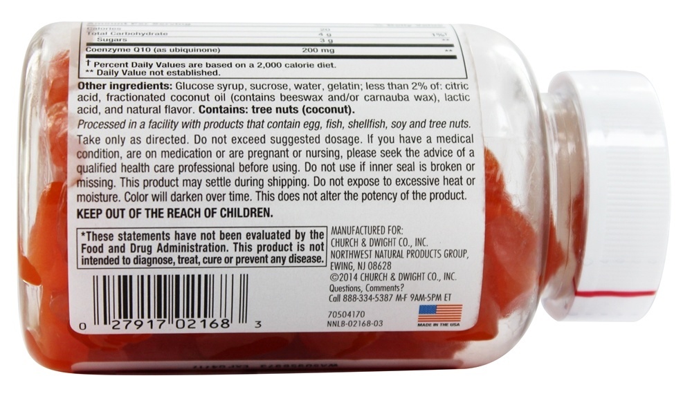 Coq10 Gomoso Vitaminas para Adultos Pêssego - 60 Gummies Nutrition Now - Imagem 3