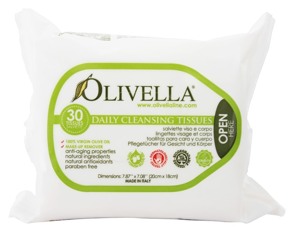 Limpeza diária de tecidos faciais - 30 Tecido (s) Olivella