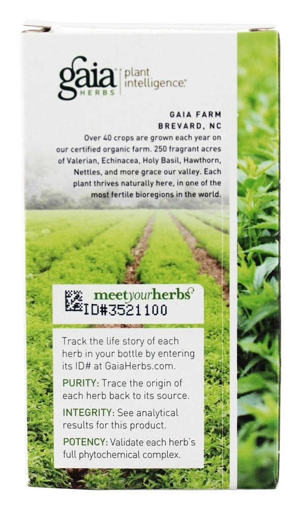 Tampões Phyto Líquido Chá Verde - Cápsulas vegetarianas 60 Gaia Herbs - Imagem 3