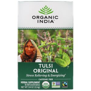 Comprar tulsi tea original - 18 saquinhos de chá organic india preço no brasil chás de manjericão sagrado chás e café suplemento importado loja 9 online promoção -