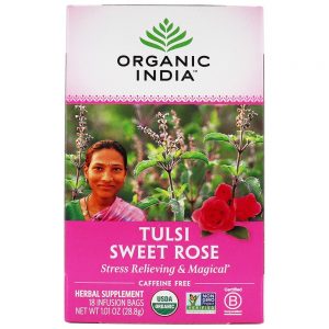 Comprar tulsi chá doce rosa - 18 saquinhos de chá organic india preço no brasil chá preto chás e café suplemento importado loja 17 online promoção -