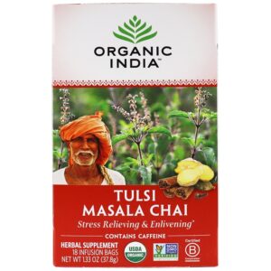 Comprar tulsi chá masala chai - 18 saquinhos de chá organic india preço no brasil chás de manjericão sagrado chás e café suplemento importado loja 7 online promoção -