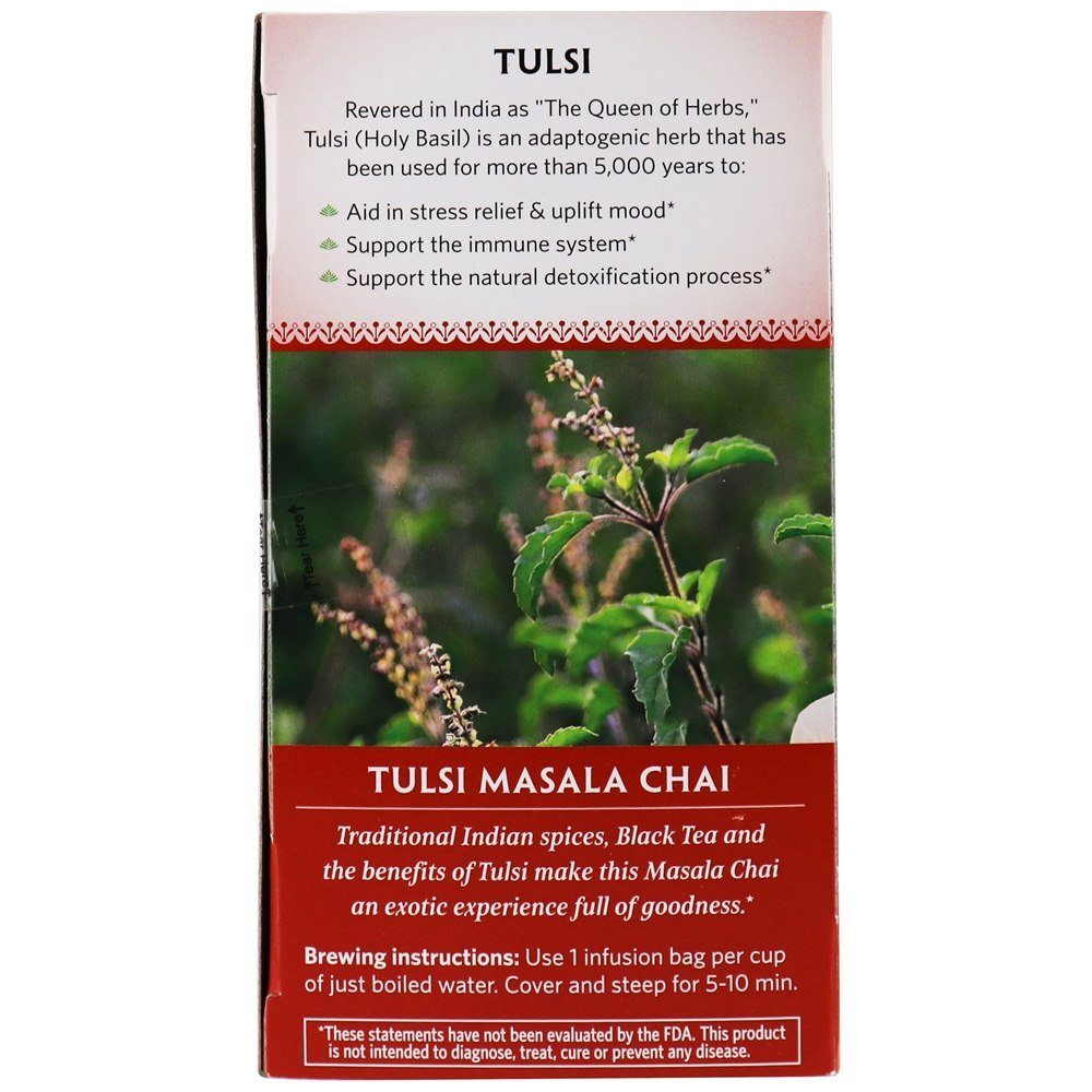 Tulsi Chá Masala Chai - 18 Saquinhos de Chá Organic India - Imagem 4
