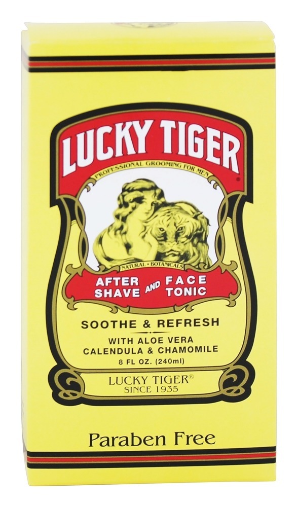 Depois que o barbear e o tônico facial acalmam e refrescam orgânicos certificados - 8 fl. oz. Lucky Tiger - Imagem 3