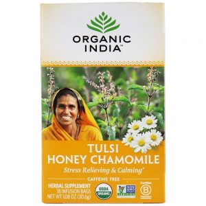 Comprar tulsi chá sem cafeína mel camomila - 18 saquinhos de chá organic india preço no brasil chá preto chás e café suplemento importado loja 203 online promoção -