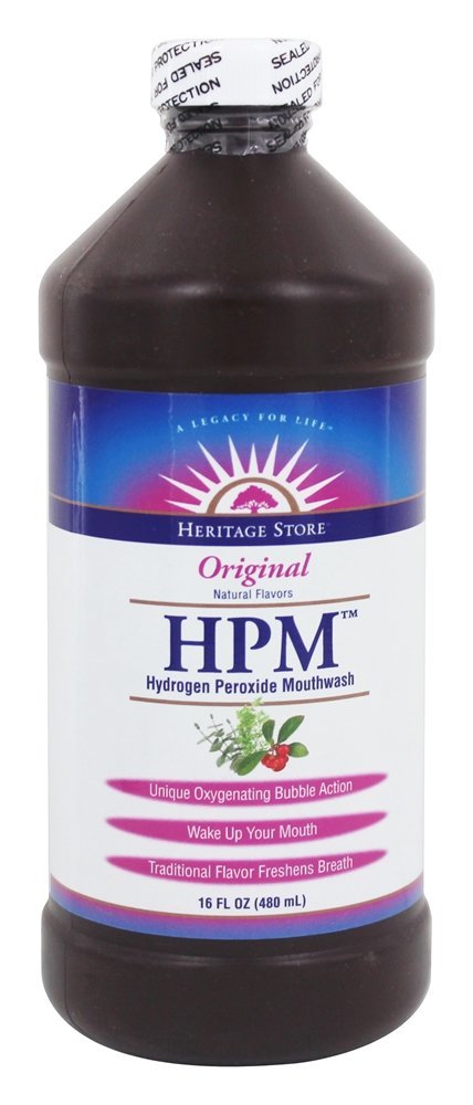 Original do Mouthwash do peróxido de hidrogênio de HPM - 16 fl. oz. Heritage