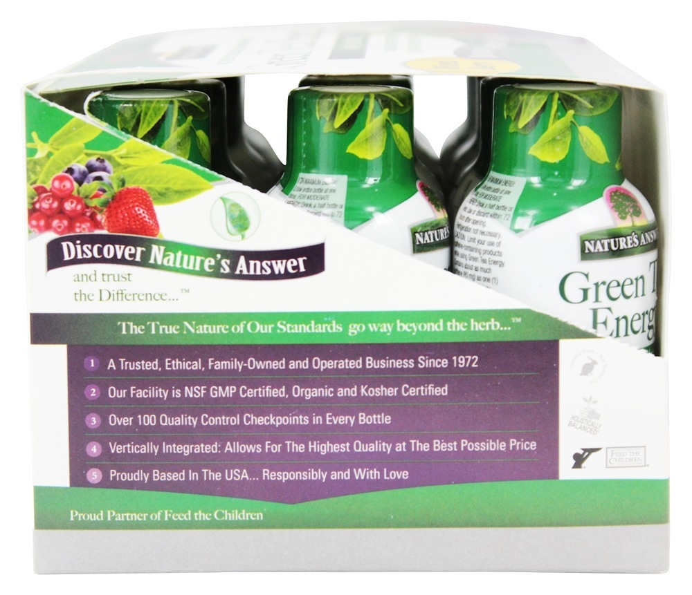 Energia do Chá Verde com Baga Mista de Erva Mate - 2 fl. oz. Nature's Answer - Imagem 3