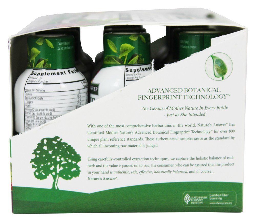 Energia do Chá Verde com Baga Mista de Erva Mate - 2 fl. oz. Nature's Answer - Imagem 4