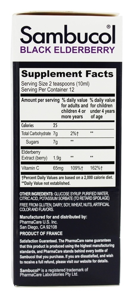 Sabugueiro preto para crianças líquido - 4 fl. oz. Sambucol - Imagem 2