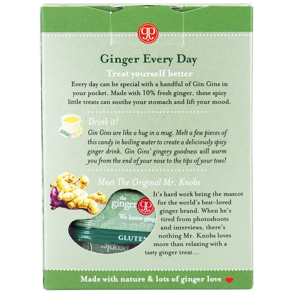 Gin Gins Sabor em borracha de gengibre em borracha - 4.5 oz. Ginger People - Imagem 3