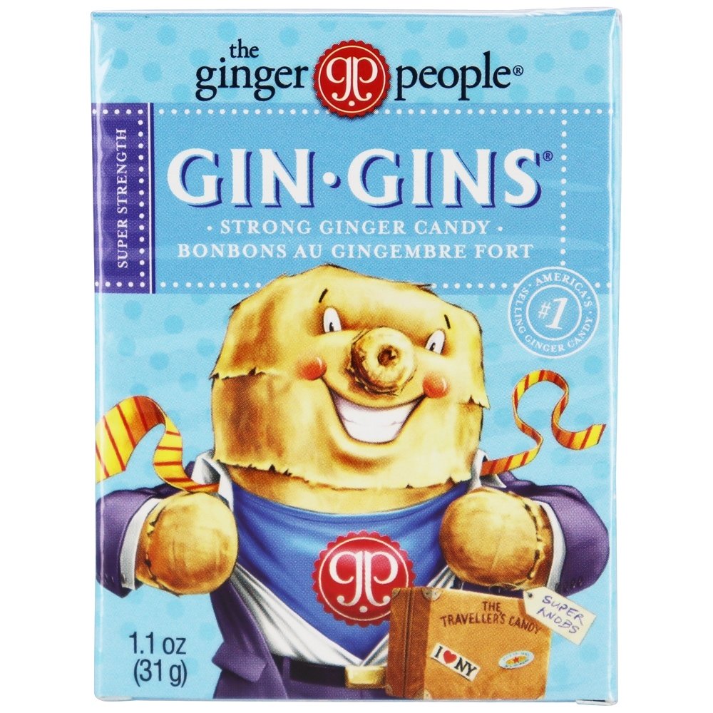 Gin Gins Forte Gengibre Doces Viagem Tamanho Super Força - 1.1 oz. Ginger People