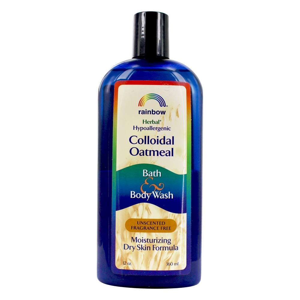 Banho de aveia coloidal e lavagem do corpo sem perfume - 12 fl. oz. Rainbow Research