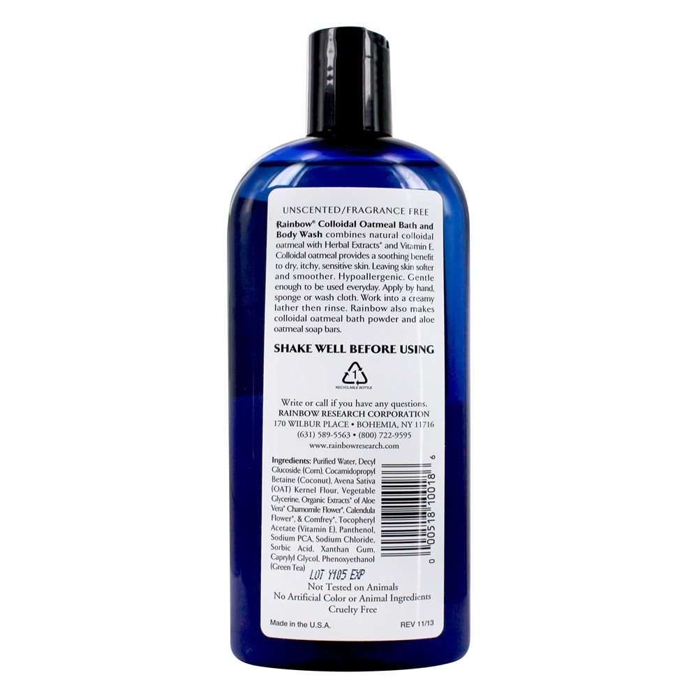 Banho de aveia coloidal e lavagem do corpo sem perfume - 12 fl. oz. Rainbow Research - Imagem 2