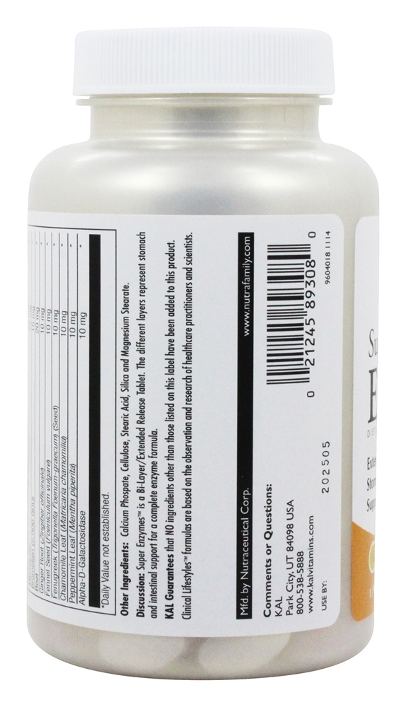 Super Enzimas - 60 Tablets Kal - Imagem 4