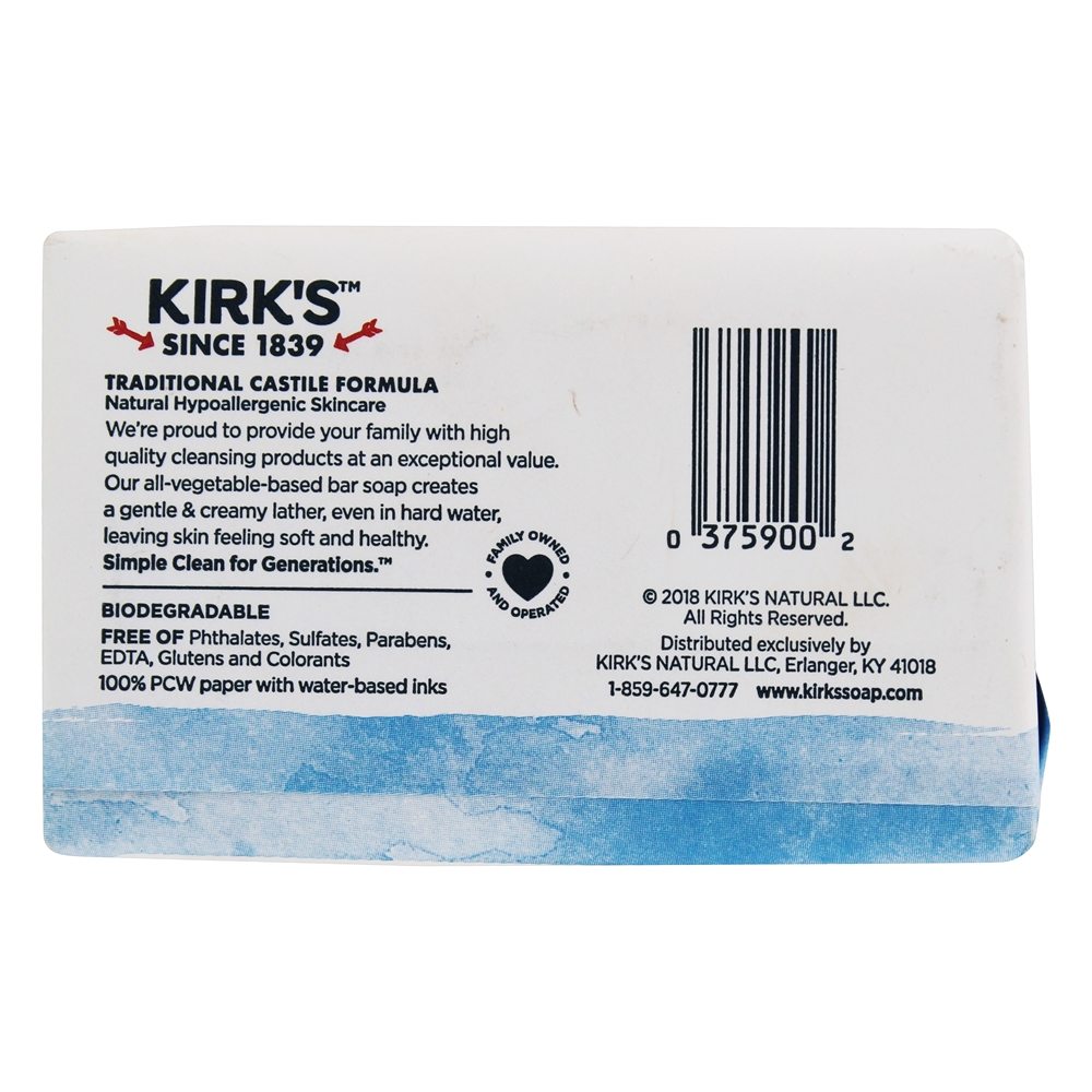 Óleo de Coco Premium Castile Soap Original - 4 oz. Kirk's Natural - Imagem 3
