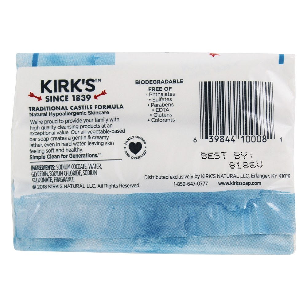 Sabonetes de Castile Premium Oil Coconut Original - Pacote 3 Kirk's Natural - Imagem 2