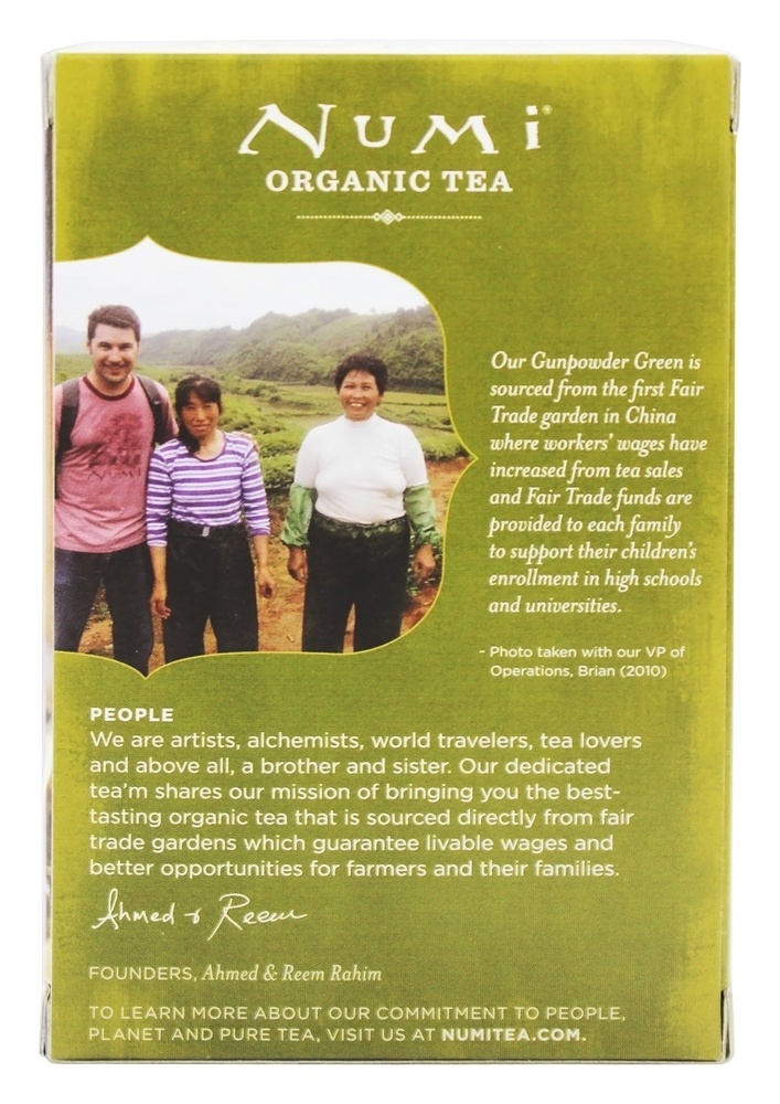 Pólvora do Chá Verde - 18 Saquinhos de Chá Numi Organic - Imagem 3
