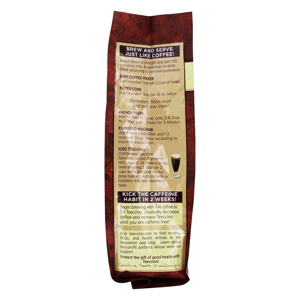 Mocha de café à base de erva com molho médio e assado com cafeína - 11 oz. Teeccino - Imagem 4