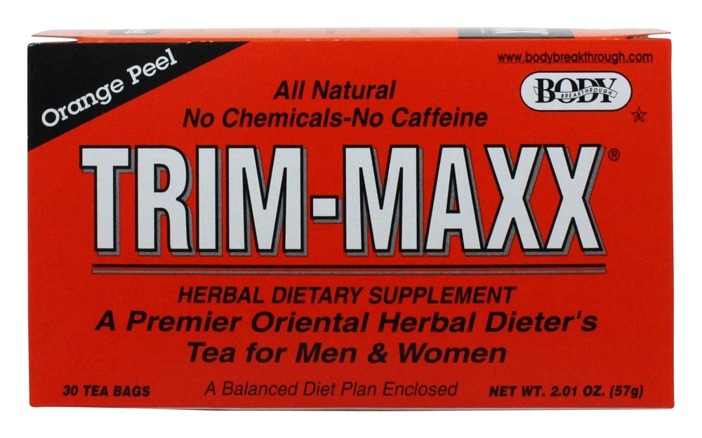Trim-Maxx Herbal Dieter Chá para Homens e Mulheres Orange Peel - 30 Saquinhos de Chá Body Breakthrough - Imagem 3