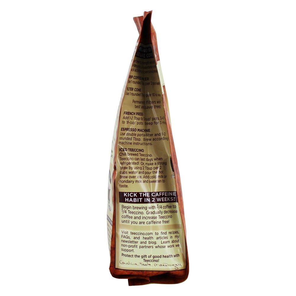 Luz Assado Naturalmente Cafeína Livre De ervas Café Chocolate Hortelã - 11 oz. Teeccino - Imagem 4