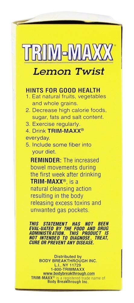 Trim-Maxx Herbal Dieter chá para homens e mulheres Lemon Twist - 70 Saquinhos de Chá Body Breakthrough - Imagem 3