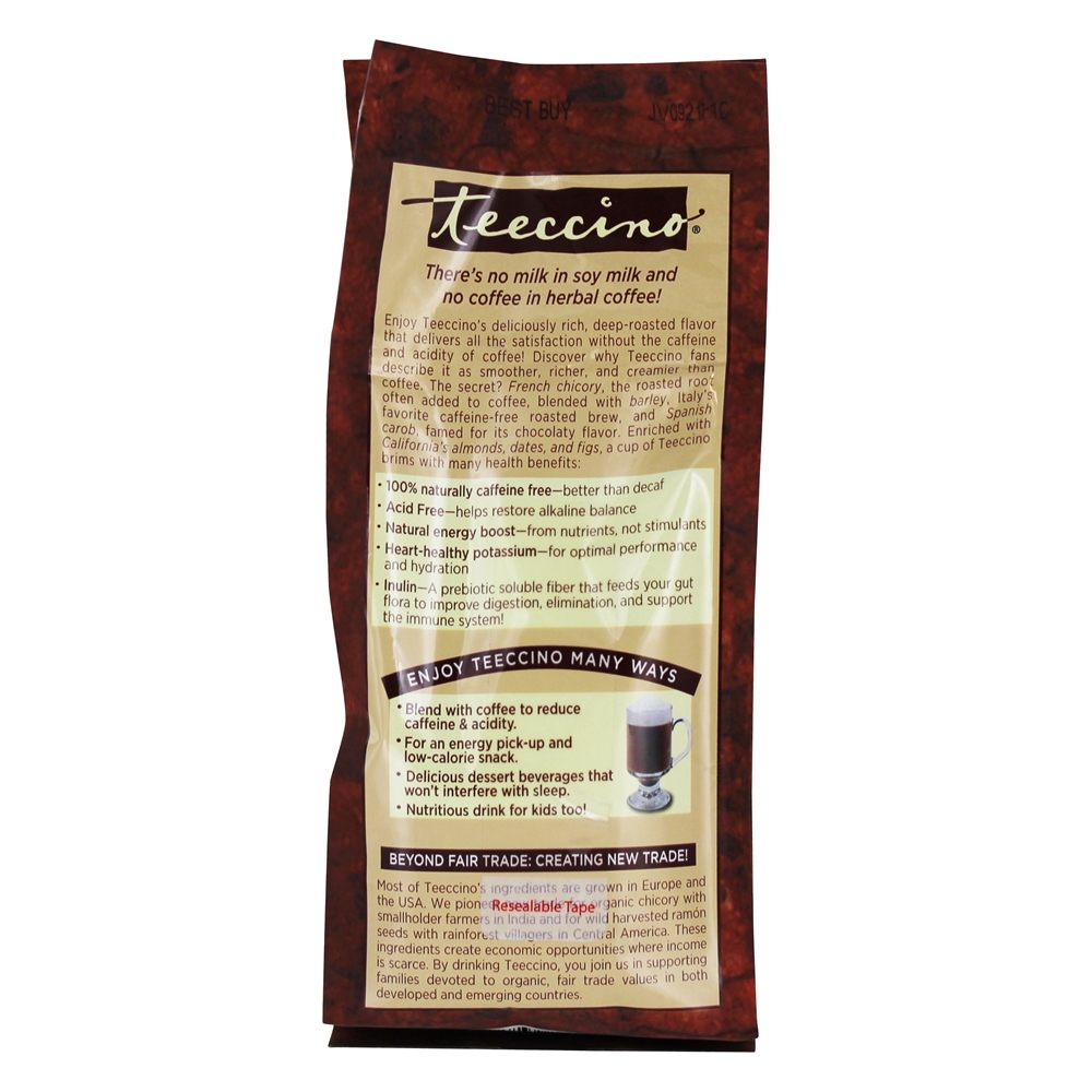 Café de ervas de chicória com café nao torrado - 11 oz. Teeccino - Imagem 3
