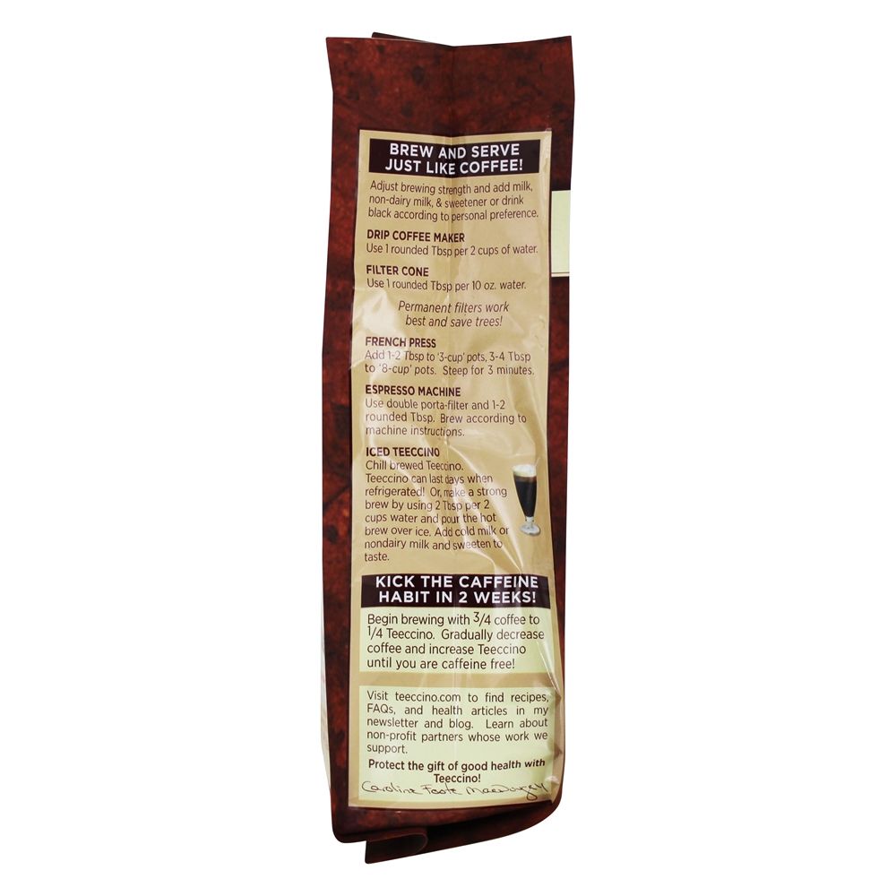 Café de ervas de chicória com café nao torrado - 11 oz. Teeccino - Imagem 4
