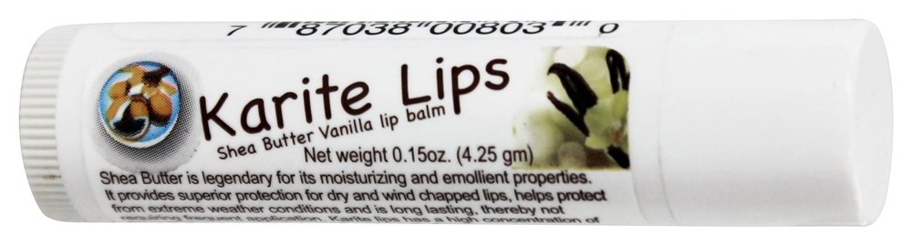 Lábios de Karité Manteiga de Karité Bálsamo de Bálsamo Baunilha - 0.15 oz. Mode De Vie