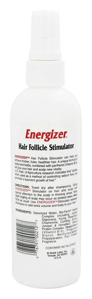 Estimulador de folículo piloso Energizer com Jojoba e vitamina B5 - 8 fl. oz. Hobe Labs - Imagem 2