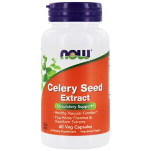 Extrato de semente de aipo - 60 Cápsula (s) vegetal (s) NOW Foods