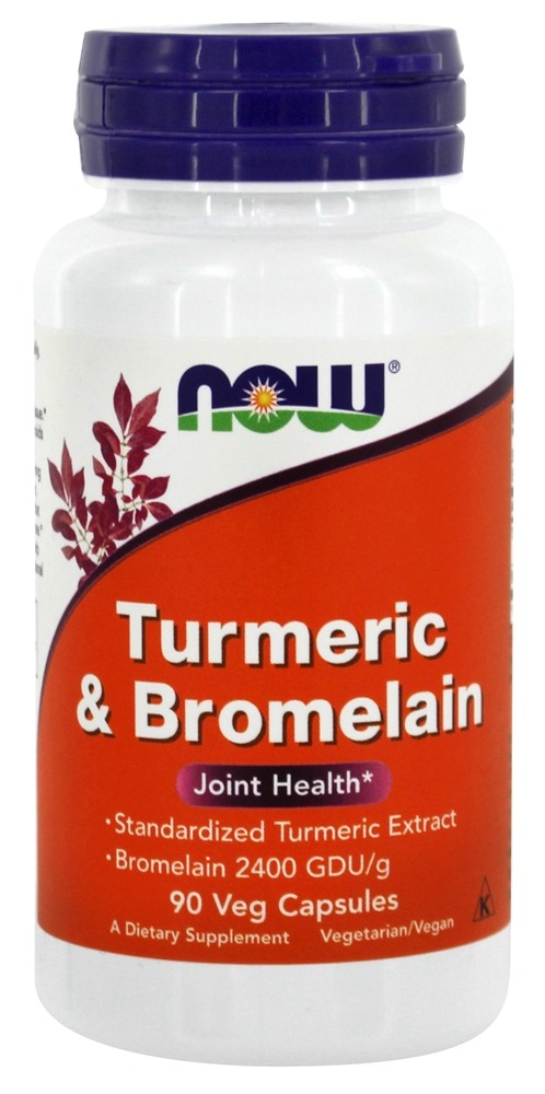 Açafrão e bromelina - 90 Cápsula (s) vegetal (s) NOW Foods