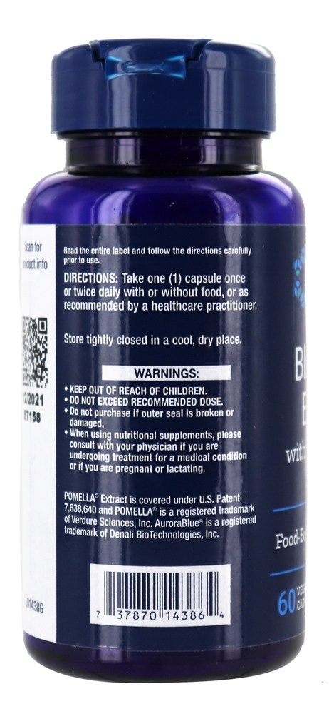 Extrato de Blueberry (Mirtilo) com Romã - Cápsulas vegetarianas 60 Life Extension - Imagem 3
