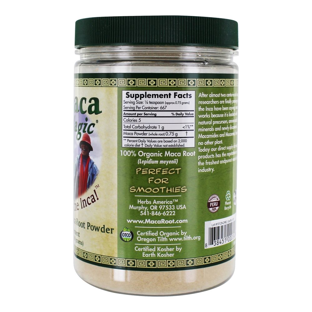100 % Pure pó orgânico de raiz de maca - 1.1 lb. Maca Magic - Imagem 2