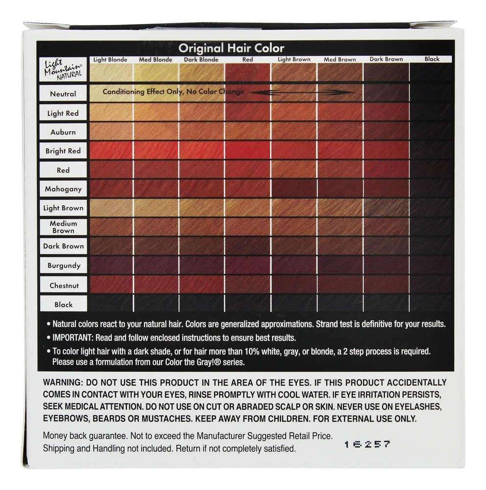 Cor do cabelo e condicionador Kit Auburn - 4 oz. Light Mountain Natural - Imagem 3