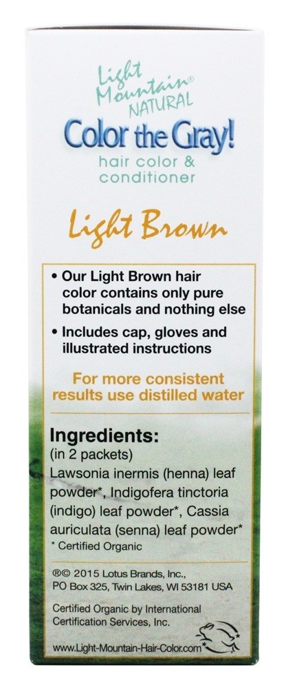 Cor Cinza Cabelo Cor & Condicionador Kit Castanho Claro - 7 fl. oz. Light Mountain Natural - Imagem 2
