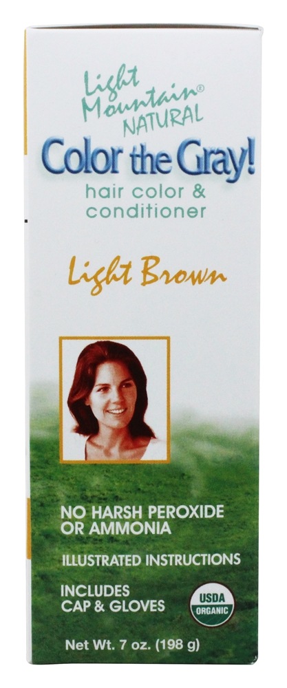 Cor Cinza Cabelo Cor & Condicionador Kit Castanho Claro - 7 fl. oz. Light Mountain Natural - Imagem 4
