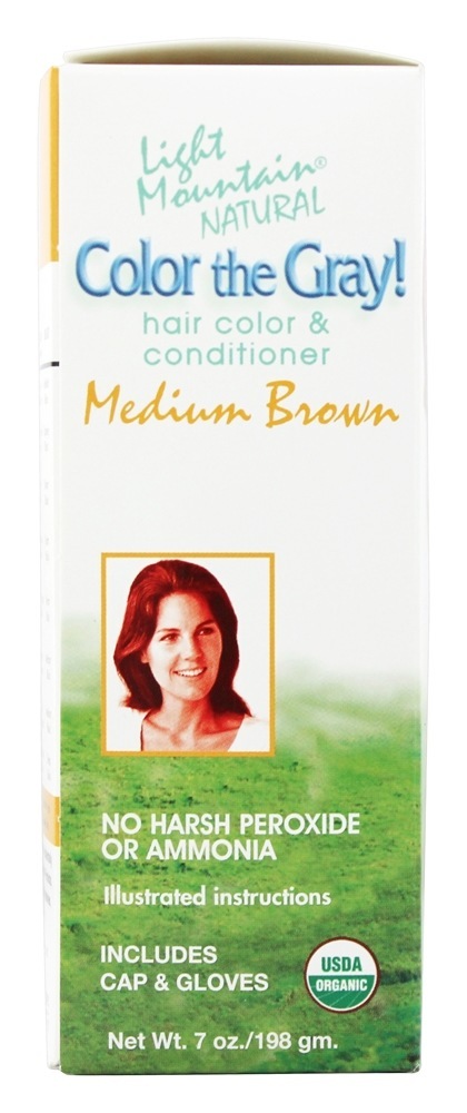Cor Cinza Cor do Cabelo e Condicionador Kit Castanho Médio - 7 fl. oz. Light Mountain Natural - Imagem 4