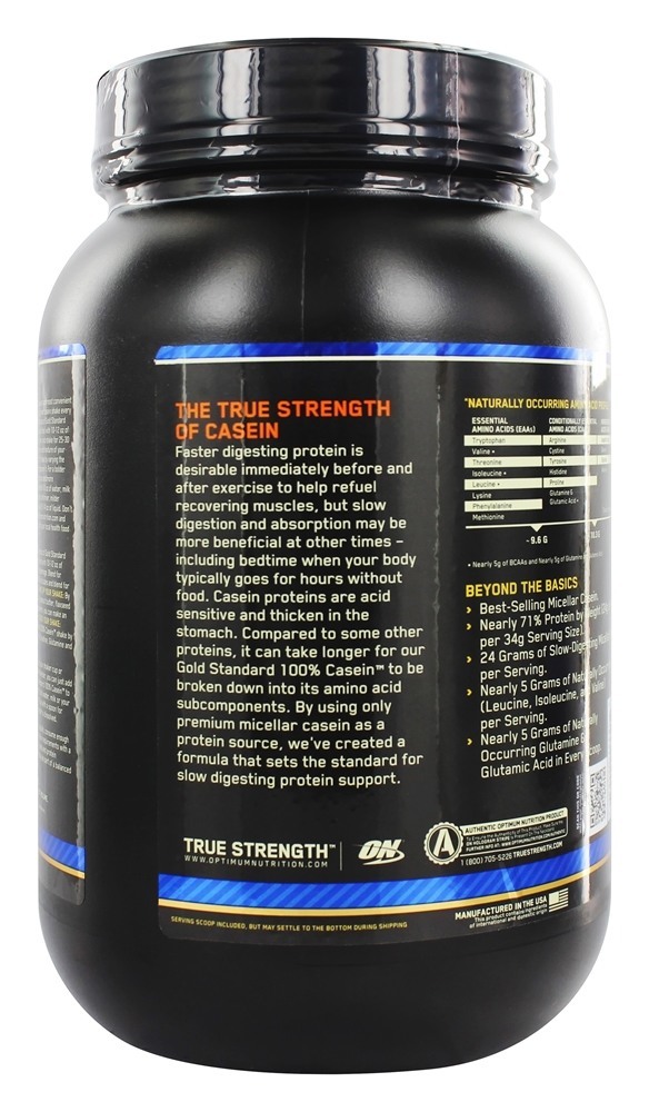 100% Caseína Ouro Padrão Chocolate Supremo - 2 lbs. Optimum Nutrition - Imagem 3
