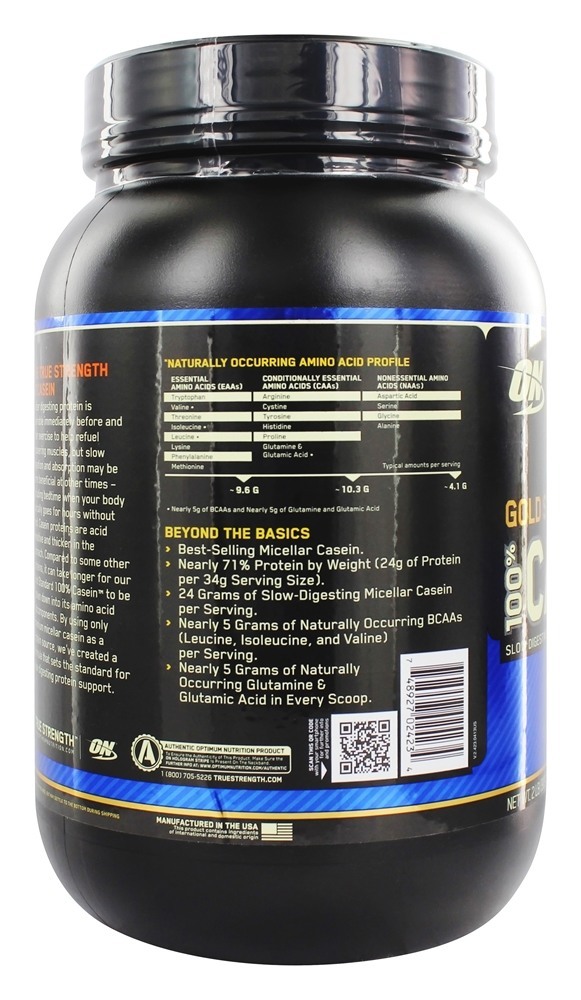 100% Caseína Ouro Padrão Chocolate Supremo - 2 lbs. Optimum Nutrition - Imagem 4