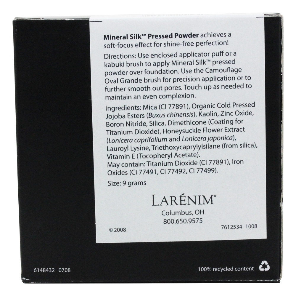 Mineral Silk Pó Pressionado Lt-Med - 0.3 oz. Larenim Mineral Make Up - Imagem 2