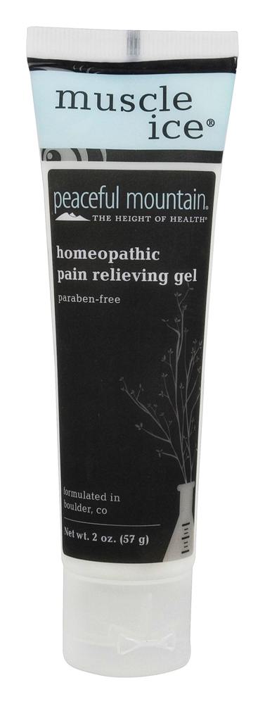 Gel de alívio da dor homeopática de gelo muscular - 2 fl. oz. Peaceful Mountain