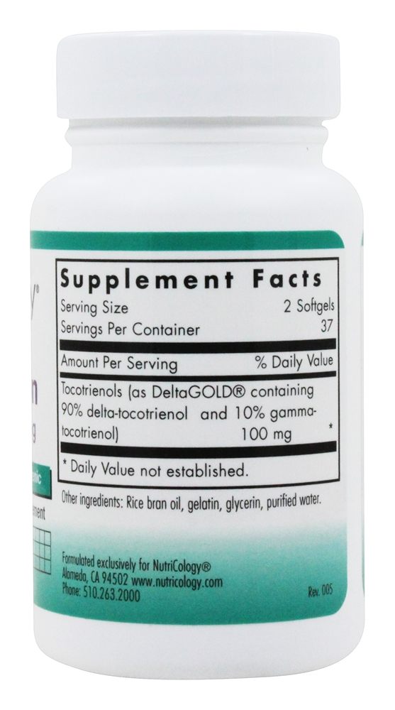 Delta Fraction Tocotrienóis 50 mg. - 75 Softgels Nutricology - Imagem 2